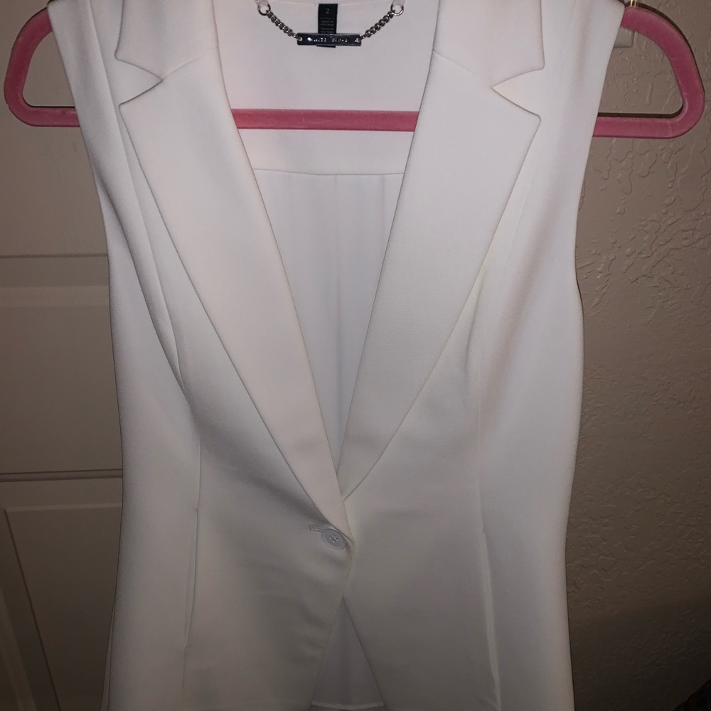 WHBM white vest Size 2